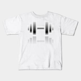 FITNESS LOGO Minimalist Equalizer in the form of dumbbells Kids T-Shirt